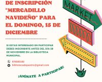 abierto plazo de inscripcion mercadillo navideño