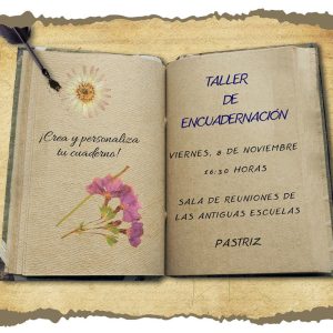 Taller de encuadernación con materiales reciclados